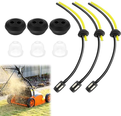 Decespugliatore Kit Carburante, Completo Filtro Benzina con Tubo Serbatoio, Tubo Benzina Universale per Motosega, Tagliasiepi, Potatore e Attrezzature da Giardinaggio (9 Pezzi)