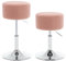 WOLTU Schminkhocker 2er Set, Schminktisch Hocker, Barhocker rund, Design Hocker höhenverstellbar drehbar, Bürohocker Arbeitshocker Küchenhocker, gepolstert, Cord-Sitzfläche, Rosa, BH409rs-2