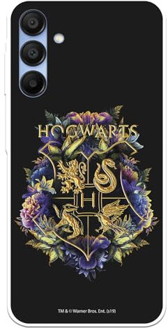Schutzhülle kompatibel mit Samsung Galaxy A15 5G, offizielles Harry Potter Hogwarts Floral zum Schutz Ihres Handys. Transparente Silikonhülle, flexibel, mit offizieller Harry Potter-Lizenz