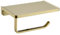 Solid Thick Bathroom Shower Toilet Paper Holder and Superior Hotel Style Toilet Roll Holder with Mobile Phone Storage Wall Mount,Brushed Gold