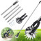 YKYSQD Bordureuse De Pelouse À roulettes, Bordureuse Manuelle, Lame Rotative, Manche en Acier Inoxydable De 3 Ou 4 Sections, Bordureuse De 170 CM，Équipé d'outils d'installation (4 Sections De 1,6 M)