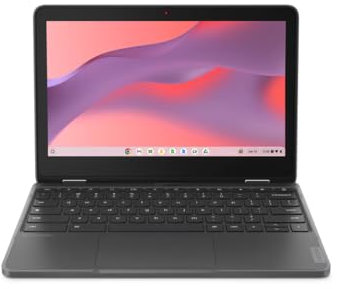 Lenovo 300e Yoga Chromebook Gen 4 29.5 cm HD 2 en 1 portátil con pantalla táctil, MediaTek Kompanio 520 2.0GHz, 8GB RAM, 64GB eMMC, ChromeOS, gris grafito con bolígrafo