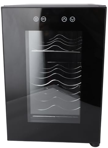 Cantinetta per Vino da 6 Bottiglie, Display a LED, Controllo della Temperatura 12°C-15°C, Frigorifero per Vino da 100-240 V, per (Spina europea)