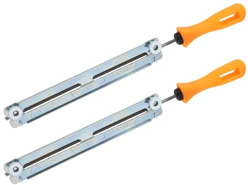 OTOTEC 2 Sets 4,5mm Kettensägenschärfer-Set Kettensägenfeilenhalter mit Kunststoffgriff Elektrisches Kettensägenfeilenschleifen für Schneidemaschinen