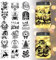 GLOBLELAND 18 Sheets Christmas Transfer Stickers 3.9x3.6inch Santa Claus Decals Stickers Snowman Rub on Transfer for Furniture Vase Glass Mason Jars Decorations Art Crafts