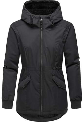 Ragwear Damen warme wasserdichte und atmungsaktive Winterjacke mit kuscheliger Kapuze Dowey Warm Rain YOUMODO XS-3XL