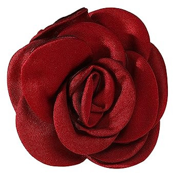 Itkcozcg Bijoux tendance, broche vintage en tissu rose d'inspiration antique, broche florale, épingle à corsage sûre, accessoires de décoration de vêtements, Size reference picture#, Tissu