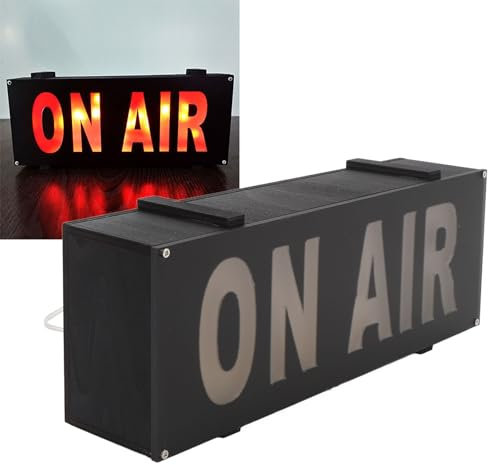 On-Air-Schild, LED-Licht, Beleuchtung und Dekoration für Aufnahmestudios, AA-batteriebetrieben, An-/Aus-Schalter, On-Air-Lichtschild für Studio, Heimstudio, Unternehmen