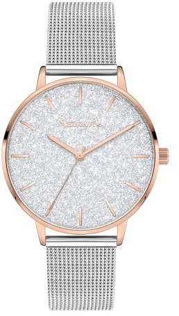 Tamaris Damen Analog Quarz Uhr mit Edelstahl Armband TT-0194-MQ