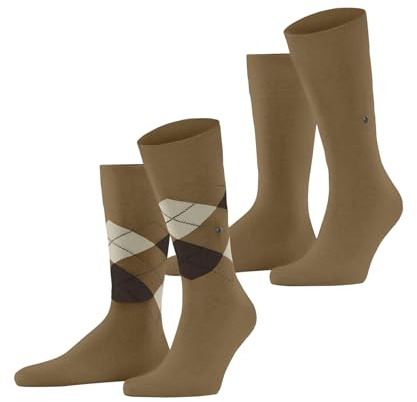 Burlington Herren Everyday Argyle Mix 2-Pack Socken Baumwolle atmungsaktiv