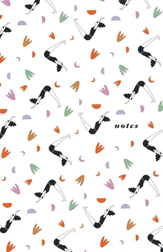 Yoga Notes: Notizbuch mit Yogamuster und Softcover / liniert / Format ca. A5 / 100 Seiten / 50 Blatt weißes Papier / Planer / Journaling / Geschenkidee
