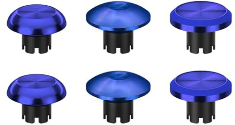 Compatible con PS5 DualSense Edge Controller Metal Thumb Stick Caps, kit de accesorios de repuesto para joystick analógico (azul)