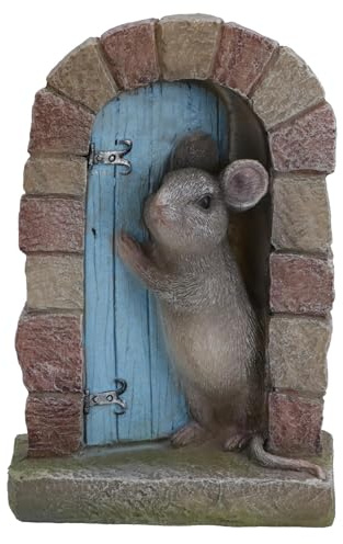 AB Tools Mouse Door Figurine Statue House Decor Ornament Sculpture Resin Home