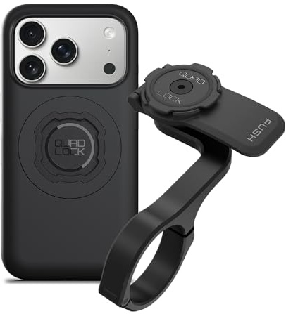QUAD LOCK Out Front PRO Fahrradlenker-Handyhalterung (V2) mit MAG Handyhülle für iPhone 17 Pro