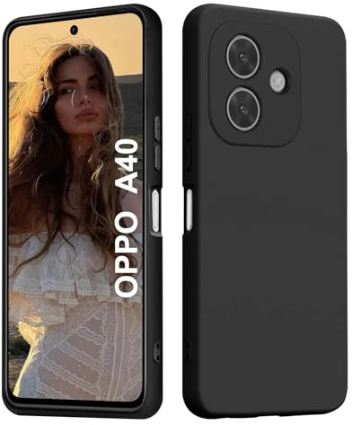 ISOI - Cover per OPPO A40 / OPPO A40M / OPPO A60 5G, Custodia Morbida in Silicone Liquido, Protezione Completa Antiurto Ultra Sottile per il Corpo - Nero