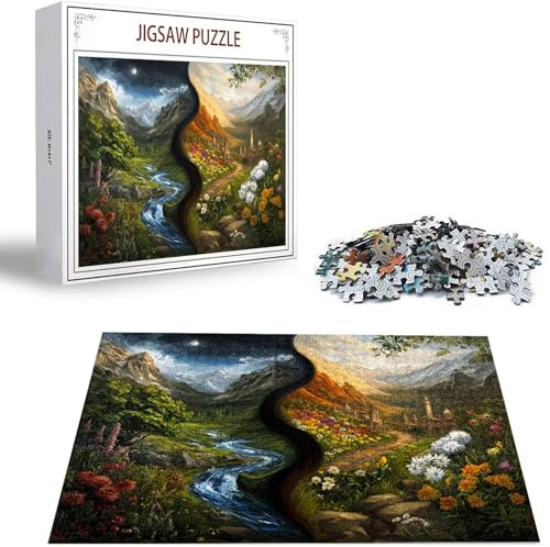 Landschaft Puzzle 6000 Teile Berg Puzzle Erwachsene, Holzpuzzle Klassische Puzzles, Jigsaw Puzzles für Erwachsene, Premium Quality Klassische Jigsaw, Geschicklichkeitsspiel für die Ganze Familie H-216