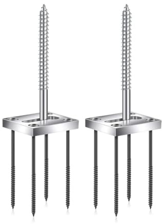 Aboiled Newel Post Mounting Kit Wood Handrail Installation Hardware Work 2 Sets Fastener for Finished Floors, Stairs