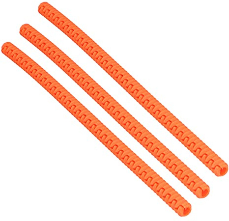 3 Pack Silicone Oven Rack Protector Heat Microwave Shelf Cover Easy Install Insulation Strip for Kitchen Baking Orange