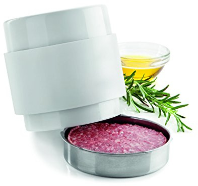 Acea Edelstahl Hamburger Form Hamburgerpresse, Rot