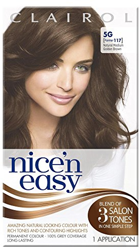 Clairol Nice'n Easy Permanent Hair Dye 117/5G Natural Medium Golden Brown