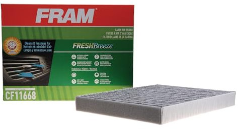 FRAM Fresh Breeze Innenraumfilter mit Arm & Hammer Backpulver CF11671 für ausgewählte Mazda und Ram Fahrzeuge weiß