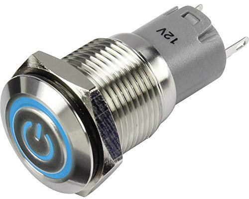 TRU COMPONENTS Druckschalter LAS2GQF-11ZET/B/12V/S/P 1303026 48V/DC 2A 1 x On/On IP65 zum Aufhängen, 1 Stück