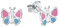Amor Kinder-Ohrstecker Mädchen Schmetterling 925 Silber rhodiniert - 422499