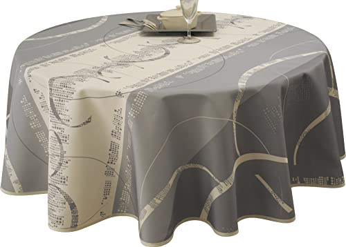 Tischdecke Fleckabweisende Astrid Ecru - Oval 150 x 240 cm