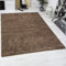 VIMODA prime1000 Shaggy Hoch-/Langflor Teppich, Modern für Wohn-/Schlafzimmer, Polypropylen, einfarbig Nougat Hellbraun, Quadrat, 200 cm
