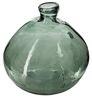 Atmosphera - Vase Rond Verre recyclé - Vert Kaki - D23 cm