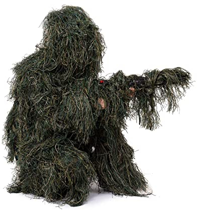NINAT Ghillie Anzug Camo 3D Leafy Gear Jungle Jagd Camouflage Kleidung, Woodland Camouflage