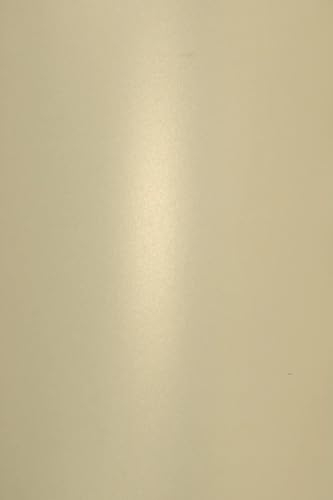 Netuno 20x Bastelkarton Perlmutt Vanille DIN A4 21 x 29,7 cm 250g Aster Metallic Gold Ivory Pearlkarton Perl Glanz Karton Metallic Effekt Perlmutt Karton Feinkarton metallisch glänzend