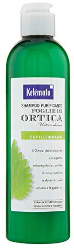 Kelémata, Shampoo Equilibrante alle Foglie di Ortica, 250 ml, Regola l’Eccesso di Sebo Donando Leggerezza ai Capelli, Ideale per Capelli Grassi e Uso Frequente, Formula Delicata e Tonificante