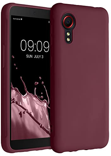 kwmobile Hülle kompatibel mit Samsung Galaxy Xcover 5 Hülle - weiches TPU Silikon Case - Cover geeignet für kabelloses Laden - Tawny Red