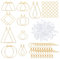 DICOSMETIC 18 Stück Goldene Ohrringe Selber Machen Set 9 Stile Ohrringe Rohlinge Set Edelstahl Geometrische Ohrring Mit 20pcs Ohrringhaken und 60pcs Kunststoff Ohrmuttern Für Die Schmuckherstellung