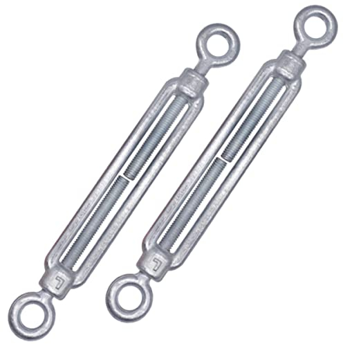 Lot de 2 tendeurs de câble M6, tendeurs réglables à œillet et œillet, tension de câble (2 pièces, M6)