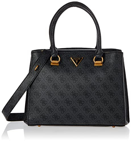 GUESS Damen Alexie Girlfriend SA Handtasche, Coal Logo
