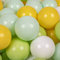 KiddyMoon 100 Palline/7Cm Palline Morbide Colorate Per Piscina Bambini Fatto In EU, Bianco/Menta/Verde Chiaro/Giallo