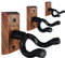 Onmiwod Guitar Wall Mount 3 Pack, Black Walnut Wood Guitar Hanger, U-Shaped Guitar Wall Hanger Wall Mount, Guitar Holder Mount Hook Stand Wall for Acoustic, Electric Guitar, Mandolin, Bass, Banjo