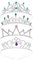 4er-Pack Mädchen-Stirnband, Haarband, Tiara, Kristall-Strasssteine, leicht, Kronprinzessin, Hochzeitsfeier, Brautjungfer, Geburtstagsfeier für kleine Mädchen, Kinder, Kinder
