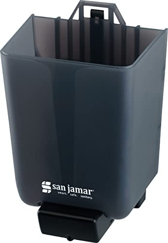 San Jamar Klassischer Seifenspender aus Kunststoff, manuell zur Wandmontage, nachfüllbar, 1,3 l, Schwarz