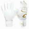 CATCH & KEEP Torwarthandschuhe Kralle Junior Pro 3.0 - Professionelle Torwart-Fußballhandschuhe für Kinder – ultrastarker Falcon Grip - optimale Kinder-Passform (Gold/Weiß, 4, Beidhändig)