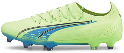PUMA Ultra Ultimate FG/AG - Tacos de fútbol para hombre, Luz efervescente/noche parisina/brillo azul, 42.5 EU