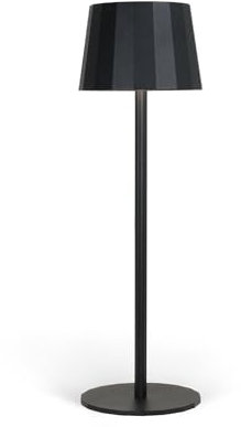 Wilmà Classic Lampada da Tavolo Design Senza Fili Impermeabile IP54 in Alluminio Autonomia 23 Ore, Lampada Dimmerabile Led Senza Fili Ricaricabile con Touch Control, 5200 mAh (Nero)