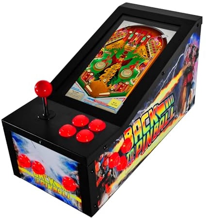 Flipper virtuel 13.3, 1080p, PC N5105 8GB RAM 128GB SSD, Comprend Plus de 300 Tableaux Visual Pinball 9 et X, Plus de 900 Jeux Mame Vertical, Joystick Mode Arcade 9 Boutons Mode Pinball