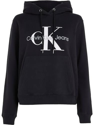 Calvin Klein Jeans Damen CORE MONOLOGO HOODIE, Ck Black, 3XL Plus Tall