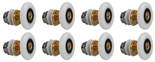 Rollen für Duschtüren, 8 Stück, Teilweise für Duschtüren, Räder, Läufer, Riemenscheibe, neue Ersatz-Duschtür-Befestigungsräder für Duschabtrennung, Duschraum, DIY