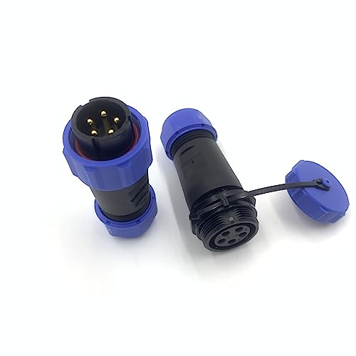 Anschlussstecker Luftfahrtstecker SP21 5 Polig, Männlicher Stecker und Weibliche Buchse Kabel Steckverbinder IP68 5 Pin Wasserdichter Rundsteckverbinder In-Line-Typ Aviation-Stecker 500V 30A