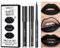 KARLOR 3 PCS flüssige Lippenstiften schwarz Set, 1 Matte schwarz Lippenstift & 1 Moisturizing schwarz Lipgloss & 1 Lipliner, Lippenstift 24 stunden halt Wasserdicht Lipstick Lipgloss Lipliner(12#)