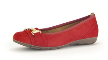 Gabor Damen Klassische Ballerinas, Frauen Flats,Halbschuhe,Sommerschuhe,Slipper,Ballerina-Schuhe,Ballett-Schuhe,flach,Flame (Gold),38.5 EU / 5.5 UK